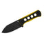 Coltello da collo QSP Canary G-10 14C28N black stonewash nero/giallo QS141-A2