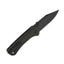 Dettaglio lama clip point 14C28N black stonewash QSP Kestrel