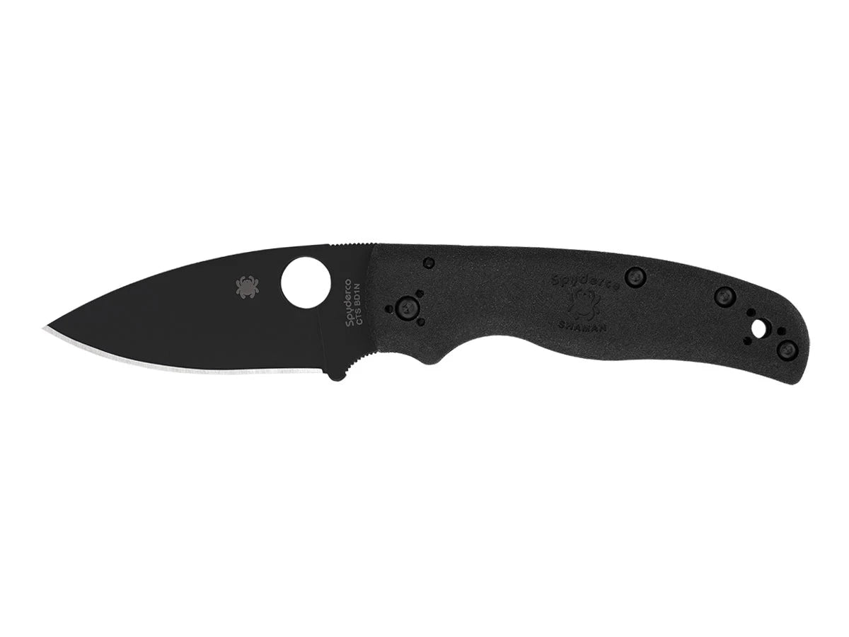 Spyderco SHAMAN FRN BLACK BLACK BLADE PLAIN C229PBBK