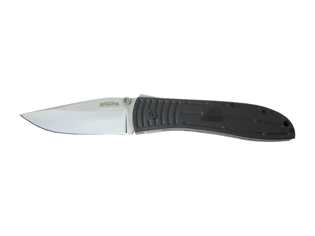 Outdoor Edge Magna Zytel Plain acciaio AUS-8A manico Zytel lama 10,2 cm totale 23,6 cm Liner Lock Kit Carson Taiwan
