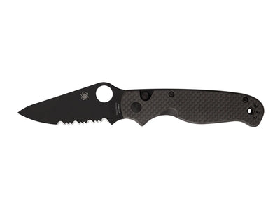 Spyderco BUTTONUP CARBON FIBER COMBO BLACK BLADE C275CFPSBK