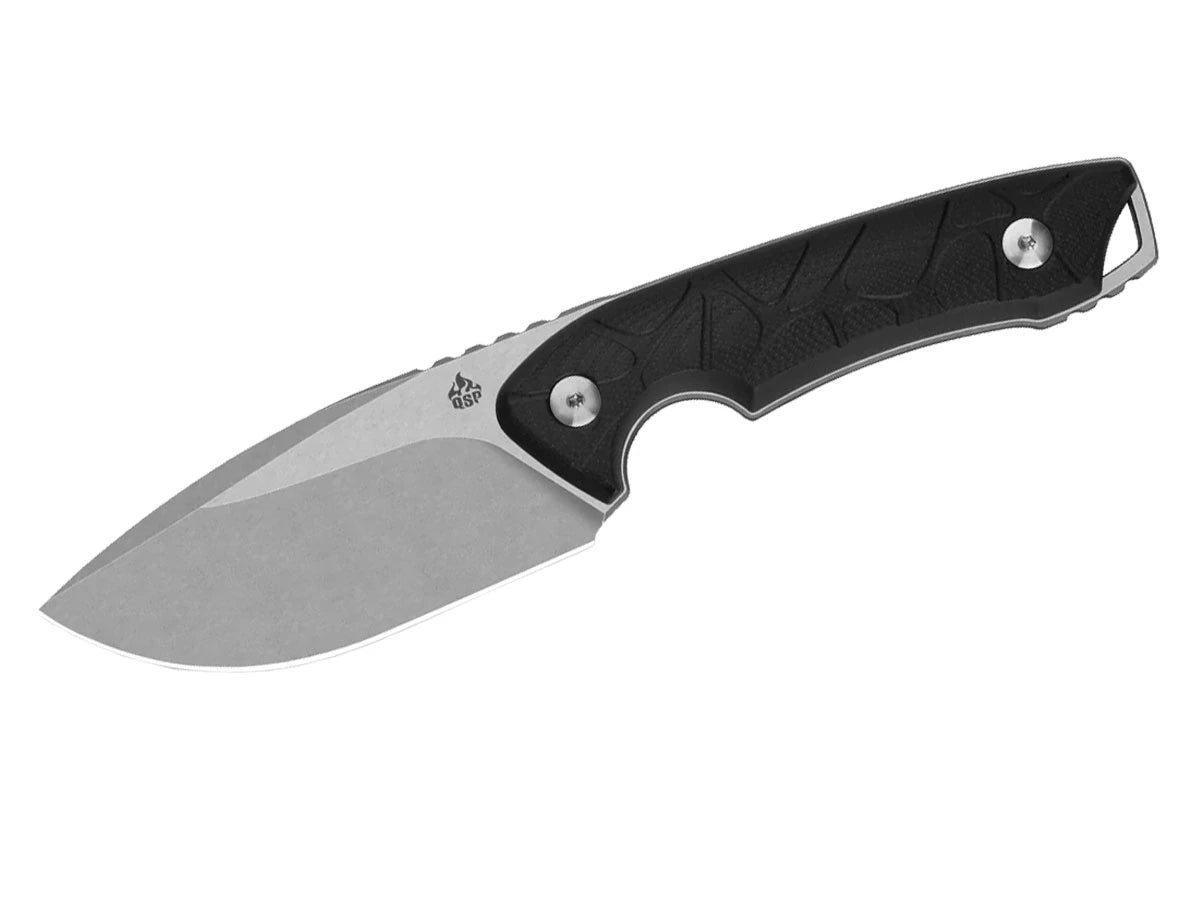 Coltello fisso QSP Tiny Tot G-10 10Cr15MoV stonewash nero QS169-A1