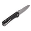 Dettaglio lama Damascus QSP Hawk CF marmorizzata nera 8,2 cm