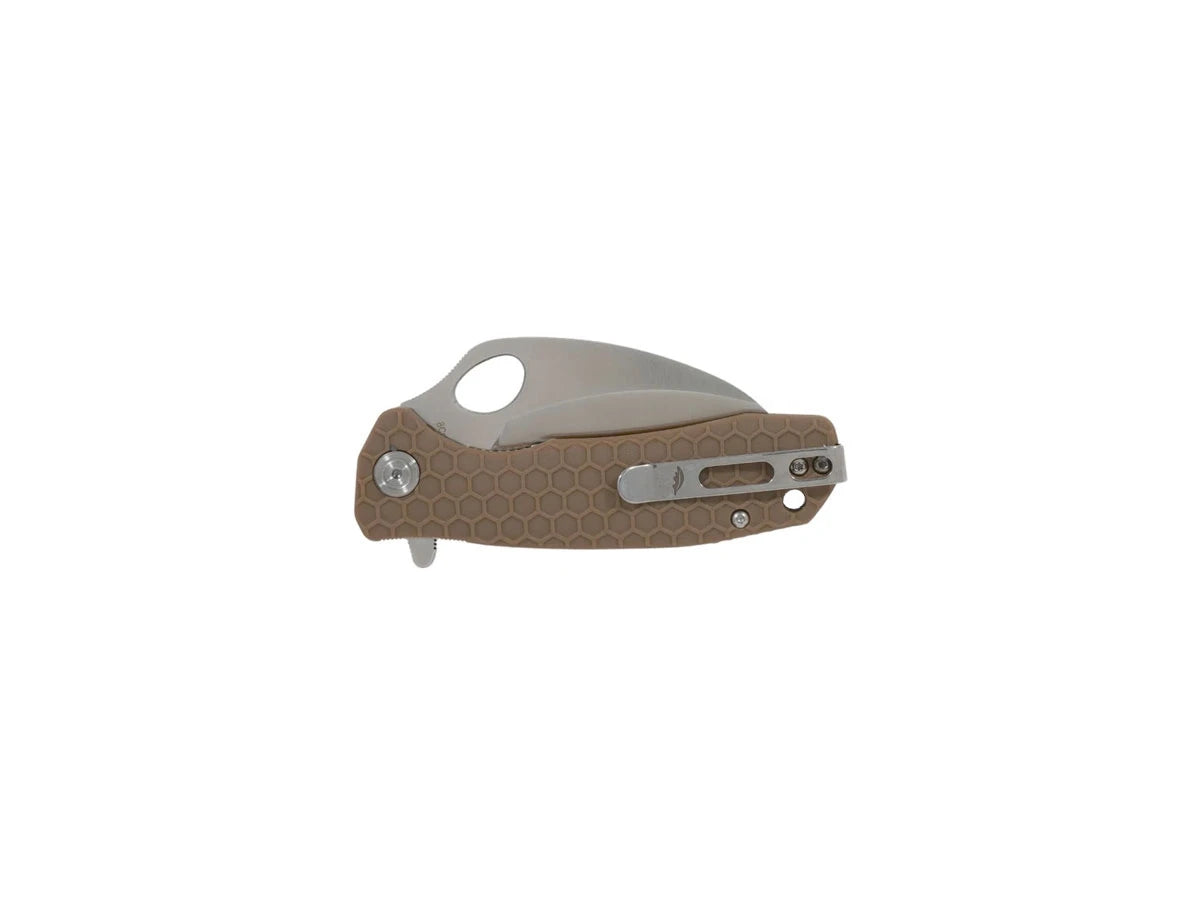 Honey Badger Claw Small Plain HB1142 tan, dettaglio manico FRN