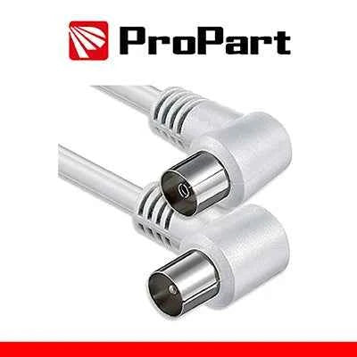 Cavo antenna TV IEC 2.5M SP-PR 90° BIANCO