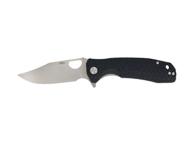 Honey Badger Clip Point Medium FRN nero HB4069, lama 8Cr13MoV falso filo Bowie