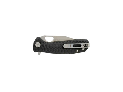 Honey Badger Clip Point Medium HB4069 nero, dettaglio manico FRN e flipper