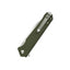 Vista manico micarta verde coltello QSP Mamba V2 con clip