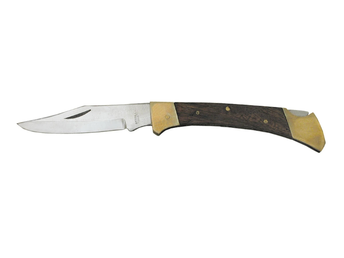 Coltello folding Import manico legno 17 cm Back Lock Made in Pakistan