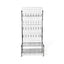 Metallika Espositore Porta Blister H 182 cm con 2 Ripiani 45 × 90 cm e 32 Ganci
