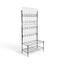 Metallika Espositore Porta Blister H 182 cm con 2 Ripiani 45 × 90 cm e 32 Ganci