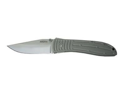 Outdoor Edge Magna Aluminum Plain acciaio AUS-8A manico alluminio lama 10,2 cm totale 23,6 cm Liner Lock Kit Carson Taiwan