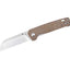 Coltello EDC QSP Penguin Micarta D2 satin manico marrone QS130-A