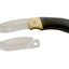 Coltello folding 2 lame intercambiabili manico micarta e ottone 20 cm Made in Italy