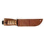 Ka-Bar USMC Short Combo 1252 dettaglio lama Cro-Van manico pelle fodero cuoio
