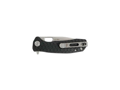 Honey Badger Tanto Medium HB1331 nero, dettaglio manico FRN e flipper