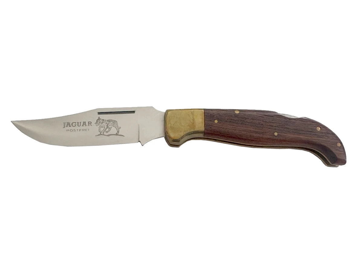 Coltello folding Jaguar mod.850 manico legno e ottone 20 cm Back Lock Made in Italy