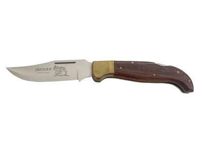 Coltello folding Jaguar mod.850 manico legno e ottone 20 cm Back Lock Made in Italy
