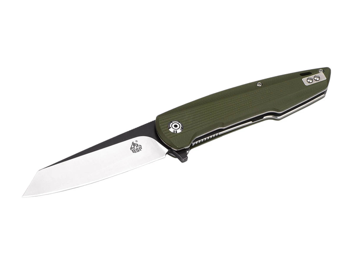 QSP Phoenix G-10 QS108-B Green – coltello EDC D2 bicolore verde manico G-10