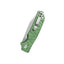 Dettaglio manico alluminio verde QSP Kali button lock 112 g ceramic