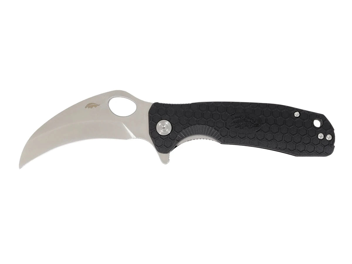 Honey Badger Claw Large Plain FRN nero HB1101, lama 8Cr13MoV a artiglio