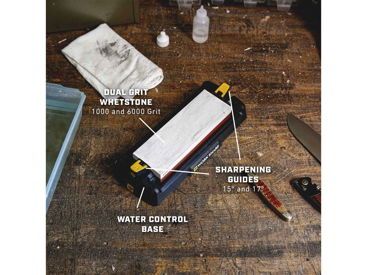 Work Sharp AFFILATORE MANUALE WHETSTONE KNIFE SHARPENER WSBCHWHT