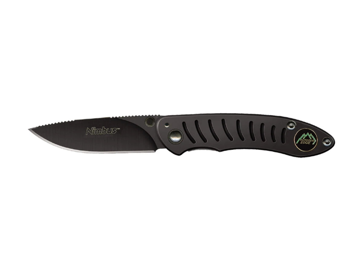 Outdoor Edge Nimbus Plain acciaio 8Cr13MoV manico inossidabile lama 6,4 cm totale 15,2 cm Frame Lock - vista principale