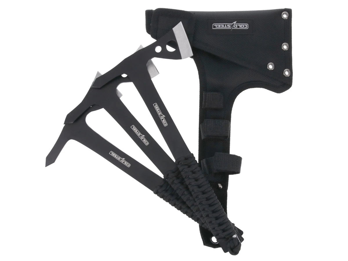 Cold Steel THROWING AXES 10.5" W/PARACORD W/SHEATH 3pz TH-175AX3PK