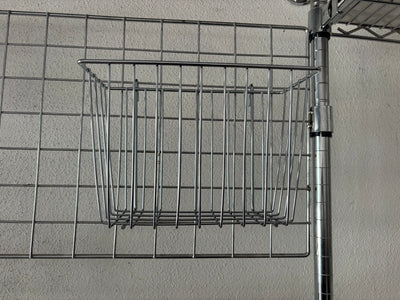 Metallika Cestelli Sospesi in Acciaio Cromato per Scaffalatura Modulare