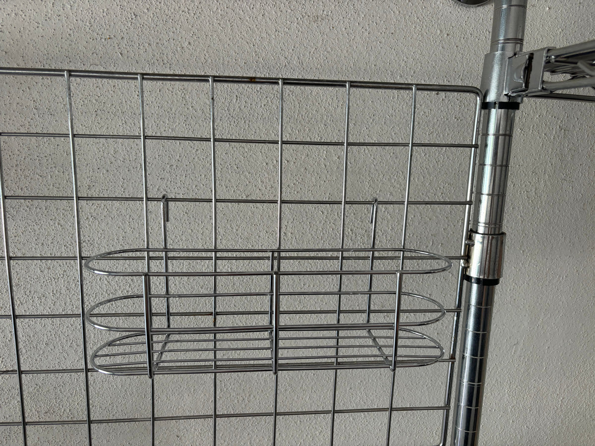 Metallika Cestelli Sospesi in Acciaio Cromato per Scaffalatura Modulare