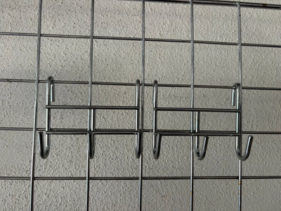 Metallika Ganci Espositori in Acciaio Cromato per Pannelli Grigliati