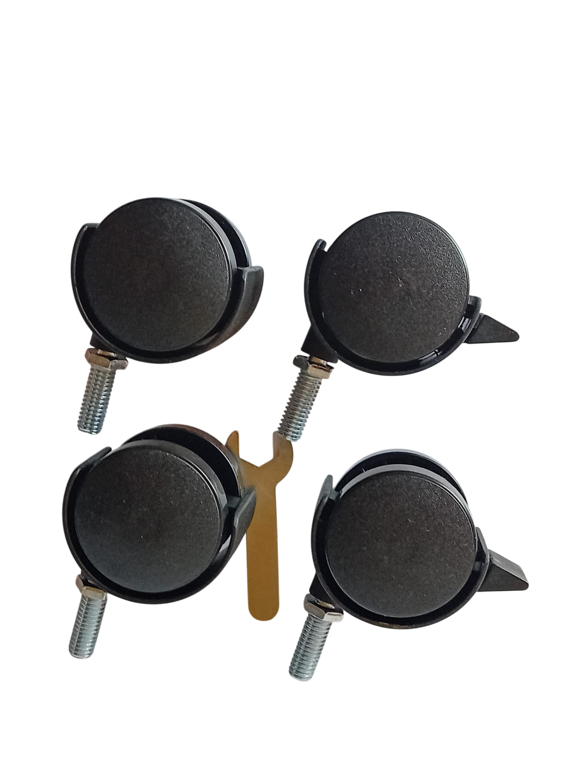 Metallika Kit 4 Ruote Piroettanti con 2 Freni per Scaffalatura Modulare