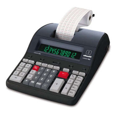 Olivetti Logos 902 Calcolatrice Scrivente Professionale 12 Cifre a 2 Colori
