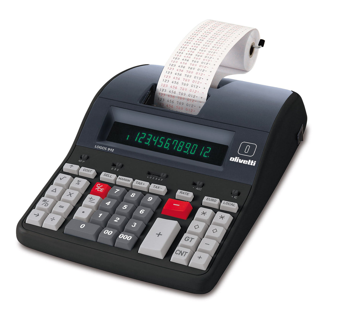 Olivetti Logos 912 Calcolatrice Scrivente Professionale 12 Cifre a 2 Colori