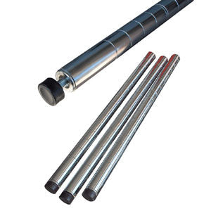Metallika Montante in Acciaio Cromato Ø 25,4 mm per Scaffalatura Modulare