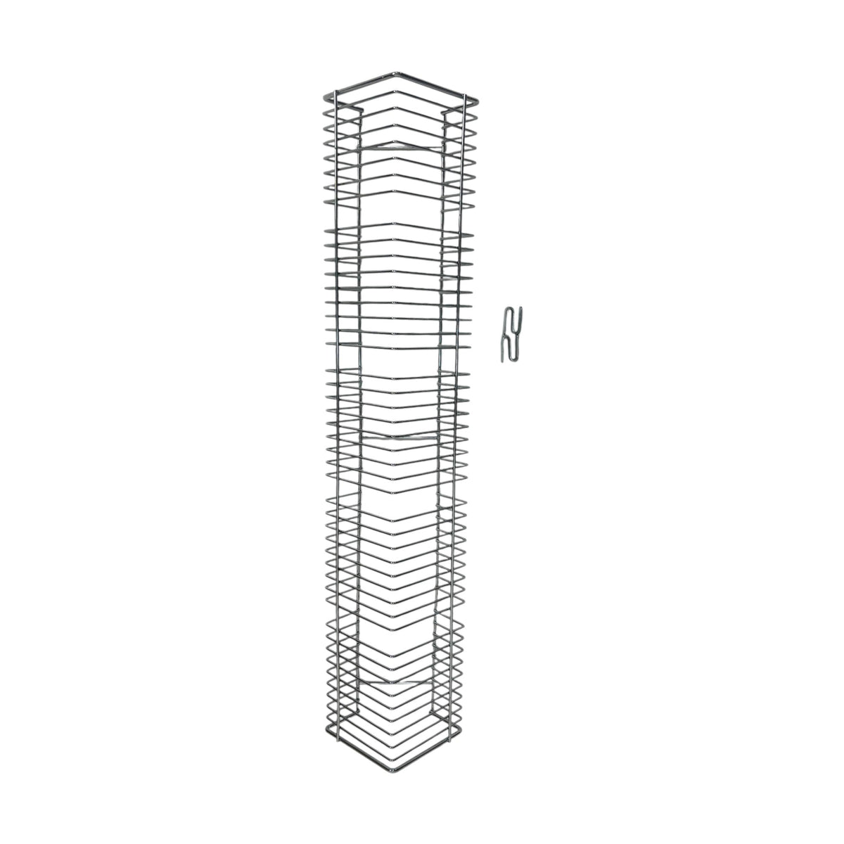 Metallika Porta CD Verticale in Acciaio Cromato per Pannello Grigliato