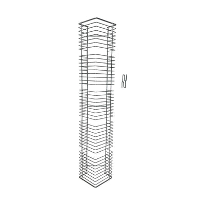 Metallika Porta CD Verticale in Acciaio Cromato per Pannello Grigliato