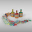 0116A - BOTTIGLIETTE LANCIA STELLE FILANTI PARTY POPPERS BORGONOVO (1CFx12PZ) MASSA ATTIVA 0,016 gr CAT.EU F1