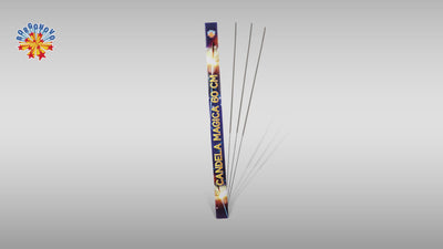0202A - CANDELA MAGICA 60 cm BORGONOVO da 4 candeline -  MASSA ATTIVA 7 gr CAT.EU F1