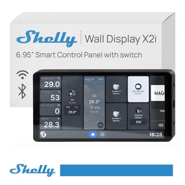 Shelly Wall Display X2i Nero - 6.9"