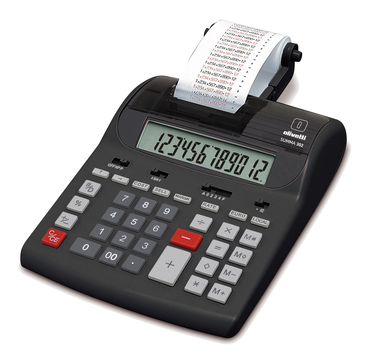 Olivetti Summa 302 Calcolatrice Scrivente 12 Cifre con Stampa a 2 Colori