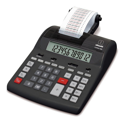 Olivetti Summa 302 Calcolatrice Scrivente 12 Cifre con Stampa a 2 Colori